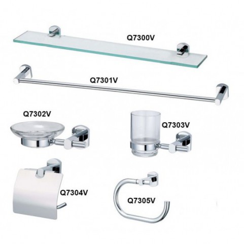 Bộ Phụ Kiện Caesar Q7300-A6 6 Món Inox 304 Bộ Phụ Kiện Caesar Q7300-A6 6 Món Inox 304