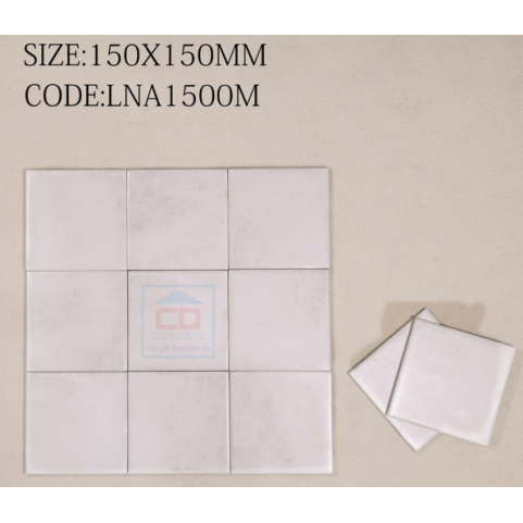 Gạch thẻ vuông 15x15cm men mờ LNA1500M