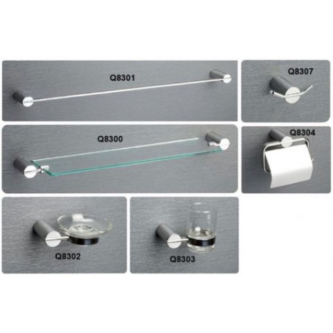 Bộ phụ kiện inox 6 món Caesar Q8300-A6 Bộ phụ kiện inox 6 món Caesar Q8300-A6