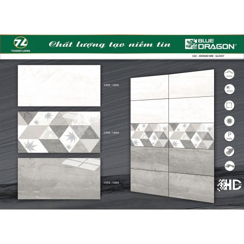 Gạch Bán Sứ Blue Dargon 12003 / 12004/ 12005 Gạch Bán Sứ Blue Dargon 12003 / 12004/ 12005