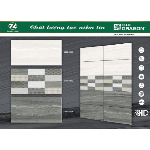 Gạch Bán Sứ Blue Dargon 11004/11005/11006 Gạch Bán Sứ Blue Dargon 11004/11005/11006