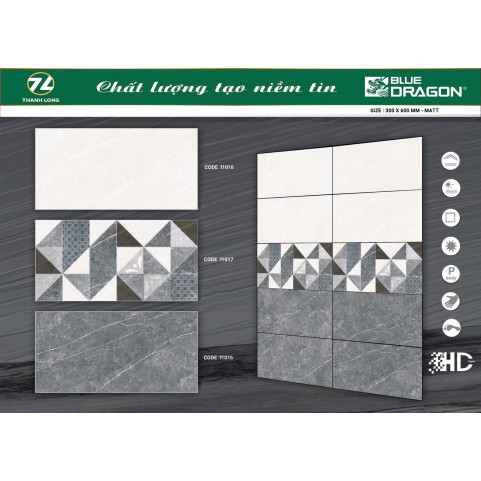 Gạch Bán Sứ Blue Dargon 11016/11017/ 11018 Gạch Bán Sứ Blue Dargon 11016/11017/ 11018