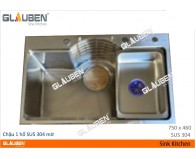 Chậu Glauben 7546 1 hộc sus 304 mờ
