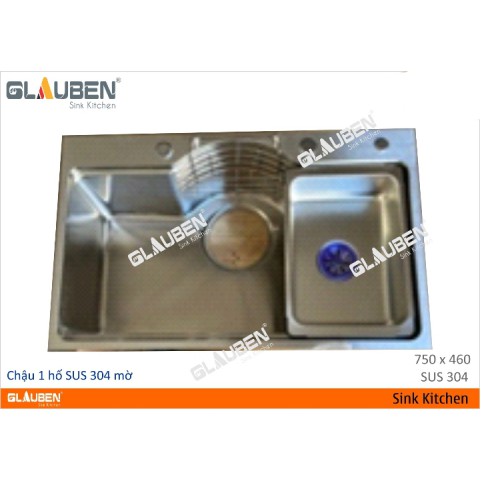 Chậu Glauben 7546 1 hộc sus 304 mờ Chậu Glauben 7546 1 hộc sus 304 mờ