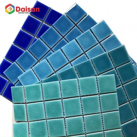 Gạch Mosaic Gốm men rạn 48x48x6mm Gạch Mosaic Gốm men rạn 48x48x6mm