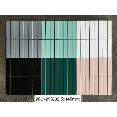 Gạch Mosaic Gốm thẻ Men Bóng 22.5x145mm Gạch Mosaic Gốm thẻ Men Bóng 22.5x145mm