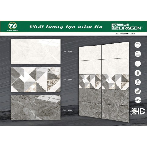 Gạch Bán Sứ Blue Dargon 12006 /12007/12008 Gạch Bán Sứ Blue Dargon 12006 /12007/12008