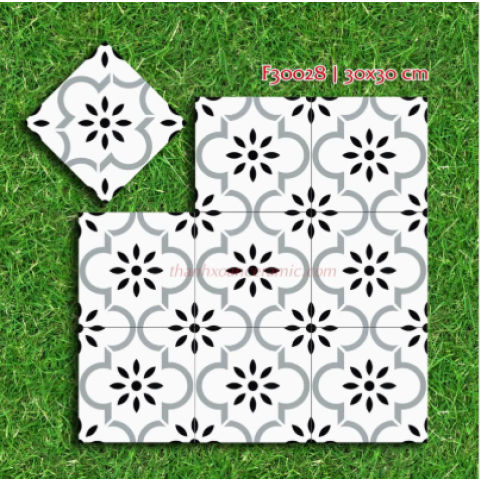 GẠCH BÔNG 30x30 PORCELAIN: F30028