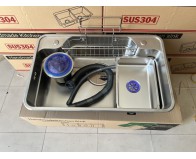 Chậu Glauben 8050 1 hộc sus 304 mờ