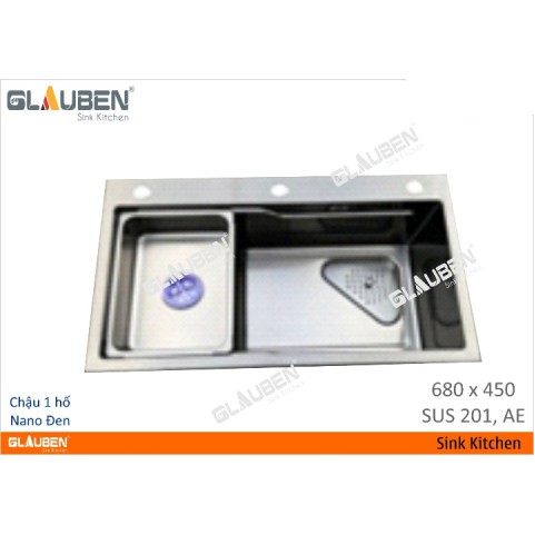 Chậu Glauben 7845 1 hộc Nano đen Chậu Glauben 7845 1 hộc Nano đen